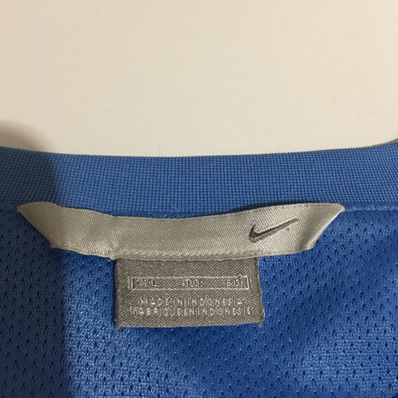Vintage Y2K Nike Mens Tank Top XL Blue Center Swoosh Mesh Athletic Basketball - Picture 3 of 9